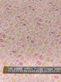 Made in Japan Ditsy Floral Printed Cotton Lawn - Pink / Baby Pink / Butter Yellow