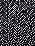 Polka Dot Printed Stretch Cotton Poplin - Black / White