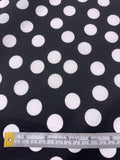 Polka Dot Printed Stretch Cotton Poplin - Black / White