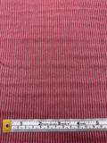 2-Ply Gingham Check and Striped Yarn-Dyed Double Cotton Voile - Raspberry / Nardo Grey