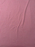 2-Ply Gingham Check and Striped Yarn-Dyed Double Cotton Voile - Raspberry / Nardo Grey