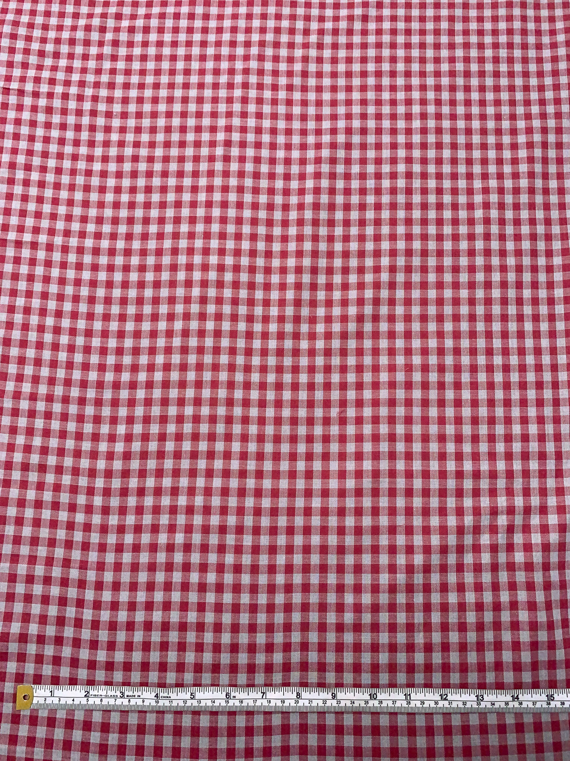 Striped Check Raspberry 2-Ply Gingham Check and Striped Yarn-Dyed Double Cotton Voile ...