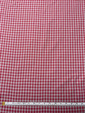 2-Ply Gingham Check and Striped Yarn-Dyed Double Cotton Voile - Raspberry / Nardo Grey