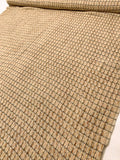 Italian Textured Basketweave Wool Blend Tweed - Beige / Grey / Burnt Orange / Cream