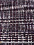 Italian Plaid Tweed - Navy / Off-White / Raspberry Red