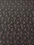 Italian Boucle-Loook Brocade with Floral Lurex Design - Grey / Metallic Pink / Metallic Light Gold