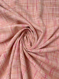 Italian Yarn-Dyed Fashion Suiting - Pinks / Soft Peach / Off-White