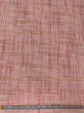 Italian Yarn-Dyed Fashion Suiting - Pinks / Soft Peach / Off-White