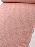 Italian Yarn-Dyed Fashion Suiting - Pinks / Soft Peach / Off-White