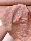 Italian Yarn-Dyed Fashion Suiting - Pinks / Soft Peach / Off-White