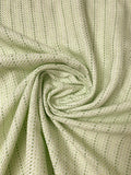 Italian Basketweave Spring Suiting - Tea Green / Ivory