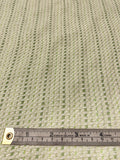 Italian Basketweave Spring Suiting - Tea Green / Ivory