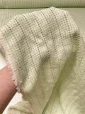 Italian Basketweave Spring Suiting - Tea Green / Ivory