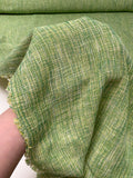 Italian 2-Ply Open-Weave Suiting - Jade Green / Pale Yellow / Ivory