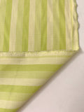 Italian 2-Ply Striped Wool Suiting - Soft Lime / Cream