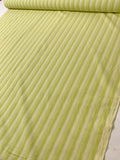 Italian 2-Ply Striped Wool Suiting - Soft Lime / Cream