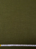 Italian Grid Pattern Bouclé Suiting - Army Green