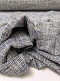 Italian Classic Tweed Suiting with Lurex Fibers - Navy / Ivory / Silver