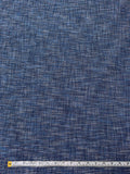 Italian Stretch Tweed Suiting - Blue / Navy / Ivory