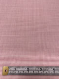 Made in England Mini Houndstooth Wool Suiting - Dusty Rose / Ivory