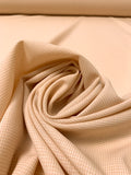 Italian Mini Houndsooth Wool Suiting - Nude Peach / Ivory