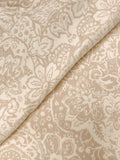 Italian Paisley Floral Double Face Wool Blend Brushed Coating - Beige / Tan