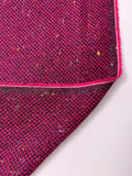 Italian Vibrant Speckled Tweed Suiting - Magenta / Black / Multicolor