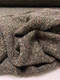 French Vintage Ralph Lauren Wool Blend Tweed with Foiled Yarns - Grey / Dark Taupe / Gold