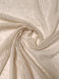 Italian Unique Embroidered Wool Gauze - Beige