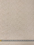 Italian Unique Embroidered Wool Gauze - Beige