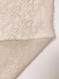 Italian Unique Embroidered Wool Gauze - Beige