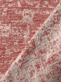 Italian Abstract Slubbed Tweed Suiting - Red / Ivory / White