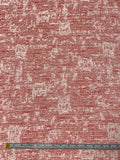 Italian Abstract Slubbed Tweed Suiting - Red / Ivory / White