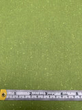 Italian Speckled Stretch Wool Coating - Spinach Green