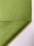 Italian Speckled Stretch Wool Coating - Spinach Green