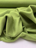 Italian Speckled Stretch Wool Coating - Spinach Green