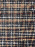 Plaid Brushed Coating - Black / Tan / Burgundy / White