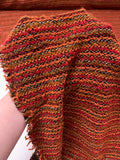 Yarny Sweater Knit with Lurex Fibers - Copper / Red / Corals / Black