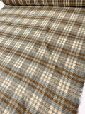 Italian Plaid Brushed Mohair-Like Jacket Weight Coating - Seafoam / Caramel / Ivory