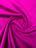 Italian Brushed Wool Blend Coating - Magenta