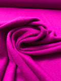 Italian Brushed Wool Blend Coating - Magenta