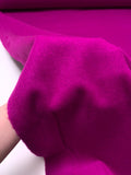 Italian Brushed Wool Blend Coating - Magenta