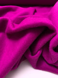 Italian Brushed Wool Blend Coating - Magenta