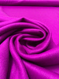 Italian Double Faced Wool Coating - Purple Magenta / Black