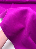 Italian Double Faced Wool Coating - Purple Magenta / Black