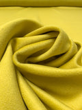 Jacket Weight Wool Blend Coating with Brushed Finish - Chartreuse