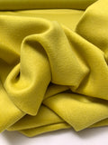 Jacket Weight Wool Blend Coating with Brushed Finish - Chartreuse