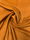 Jacket Weight Wool Blend Coating with Brushed Finish - Ochre Orange