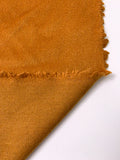 Jacket Weight Wool Blend Coating with Brushed Finish - Ochre Orange