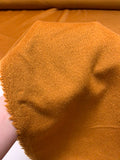 Jacket Weight Wool Blend Coating with Brushed Finish - Ochre Orange